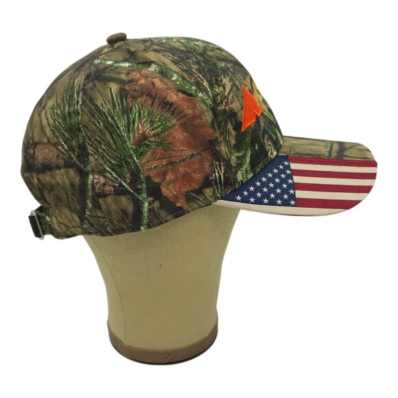 Mossy Oak Ashley Camo Strapback Cap Hat Trucker Baseball Hunter Logo Flag NWT - Picture 10 of 14